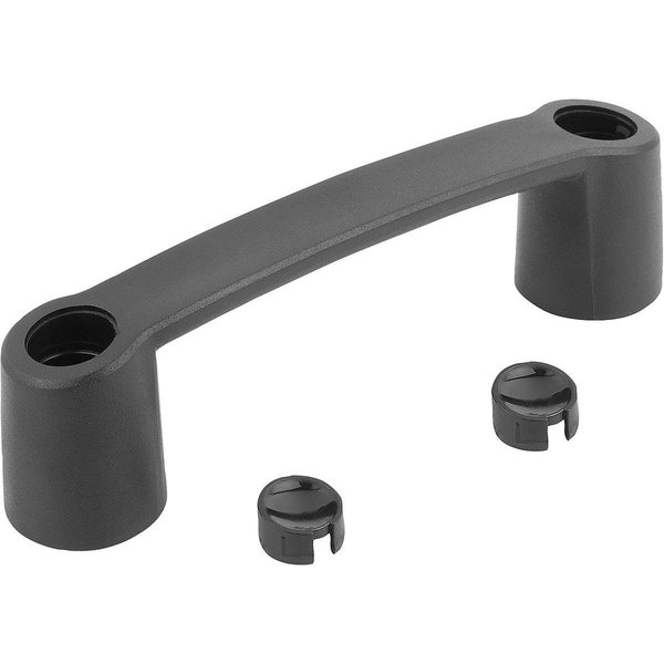 Kipp Pull Handle L=119, 5, Form:B Thermoplastic, Black, A=93, 5, D=6, 8 K0189.209406